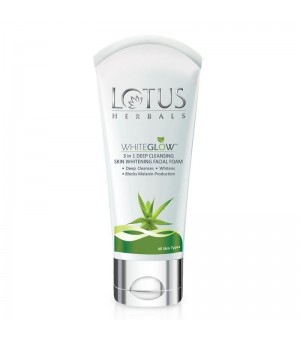 Lotus Herbals WHITEGLOW 3 In 1 Deep Cleansing Skin Whitening Facial Foam 100ml