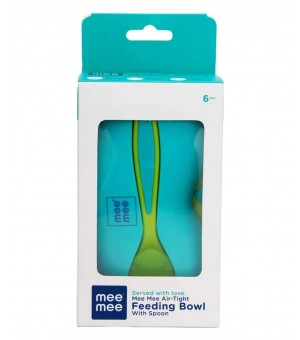 Mee Mee Air-Tight Feeding Bowl with Spoon Blue MM-1210 B